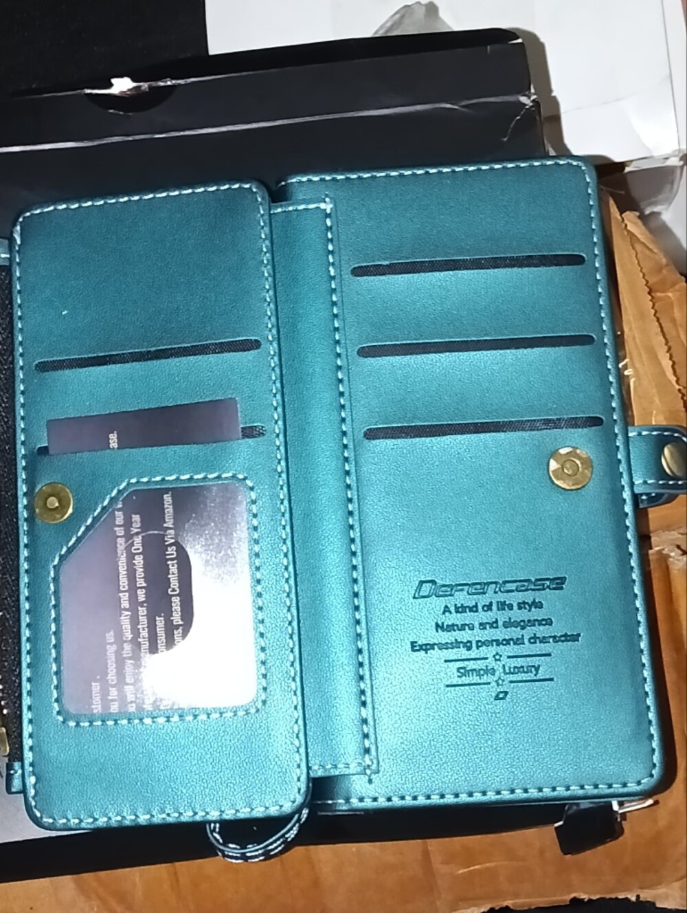 Defencase Compatible with iPhone 14 Case Wallet